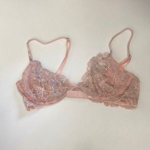 Victoria’s Secret Angels embellished pink bra